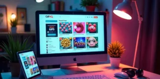 GIFHQ platform interface showing a wide collection of trending and popular GIFs for users to explore and share in 2025.