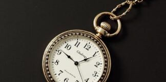 Vintage Gladrags Pocketwatch with silver case and white dial displaying Arabic numerals