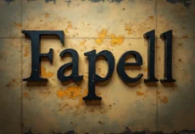 Fapell text in bold, vintage-style lettering on a weathered, rustic background.