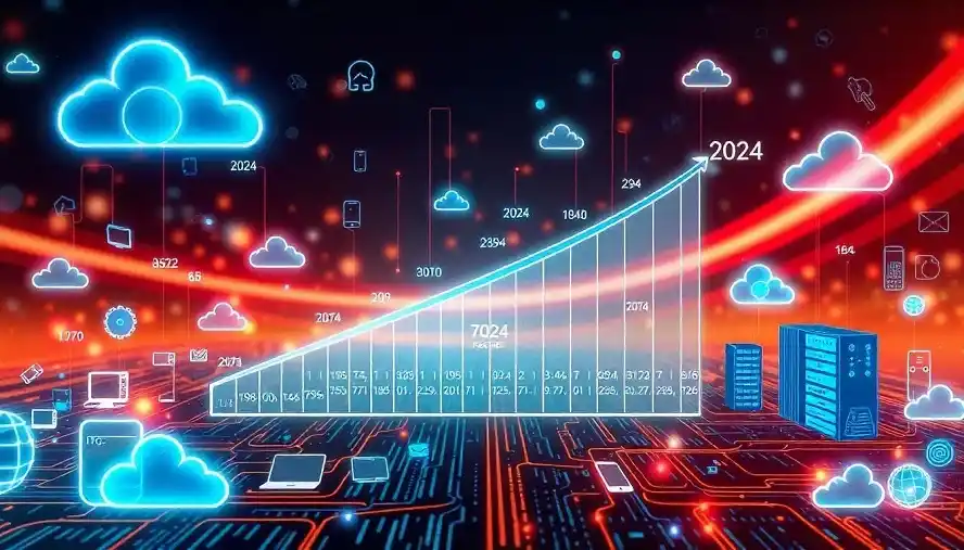 Data creation growth chart showing increasing zettabytes, highlighting the importance of secure storage solutions. 