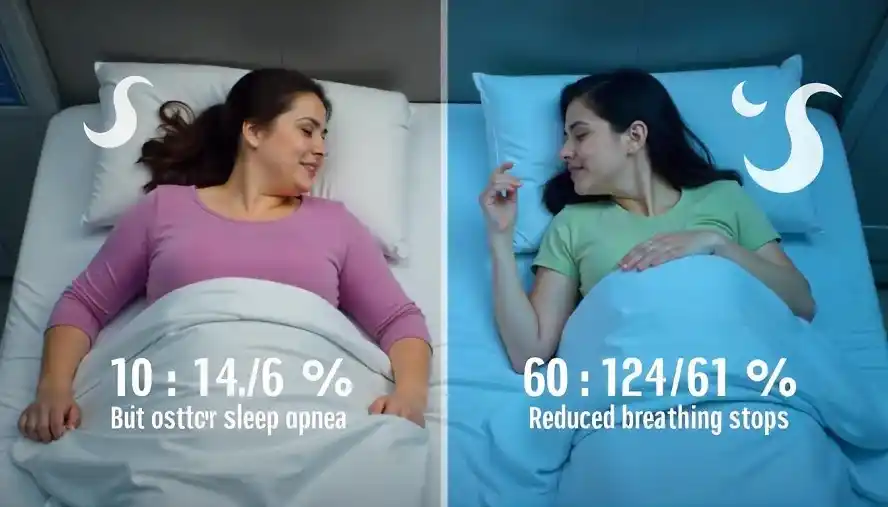 Comparison of sleep apnea patients before and after using Zepbound