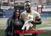 Cenelia Pinedo Blanco and Randy Arozarena family photo at baseball game showing Colombian heritage and MLB success