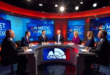 Meet the Press S76E49 political panel debate featuring senators Rodriguez, Mitchell discussing policy on NBC studio