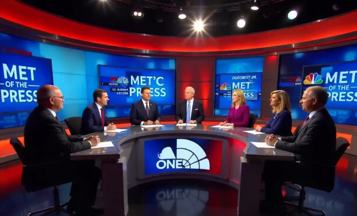 Meet the Press S76E49 political panel debate featuring senators Rodriguez, Mitchell discussing policy on NBC studio