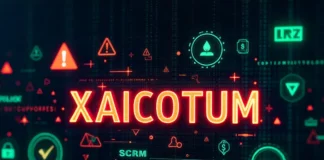 XAICOTUM digital security analysis showing cryptocurrency scam warnings and verification symbols for online safety
